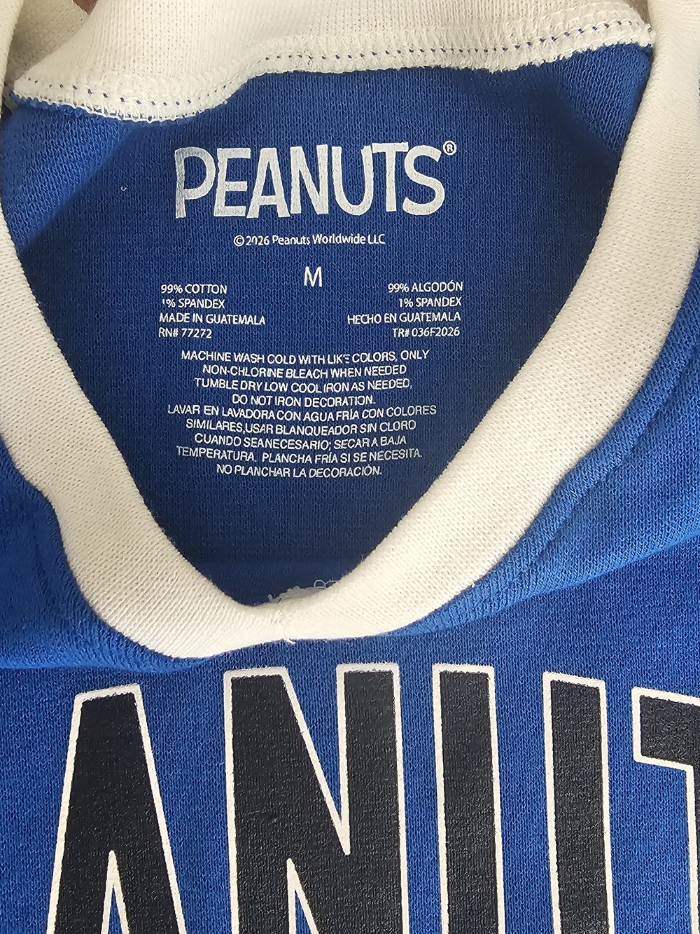 Peanuts Snoopy Women's Baseball Graphic Tee - Picture 3 of 5